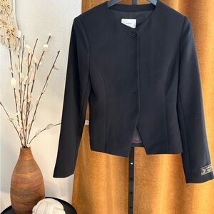 NWT Wilfred Black Collarless Blazer Jacket